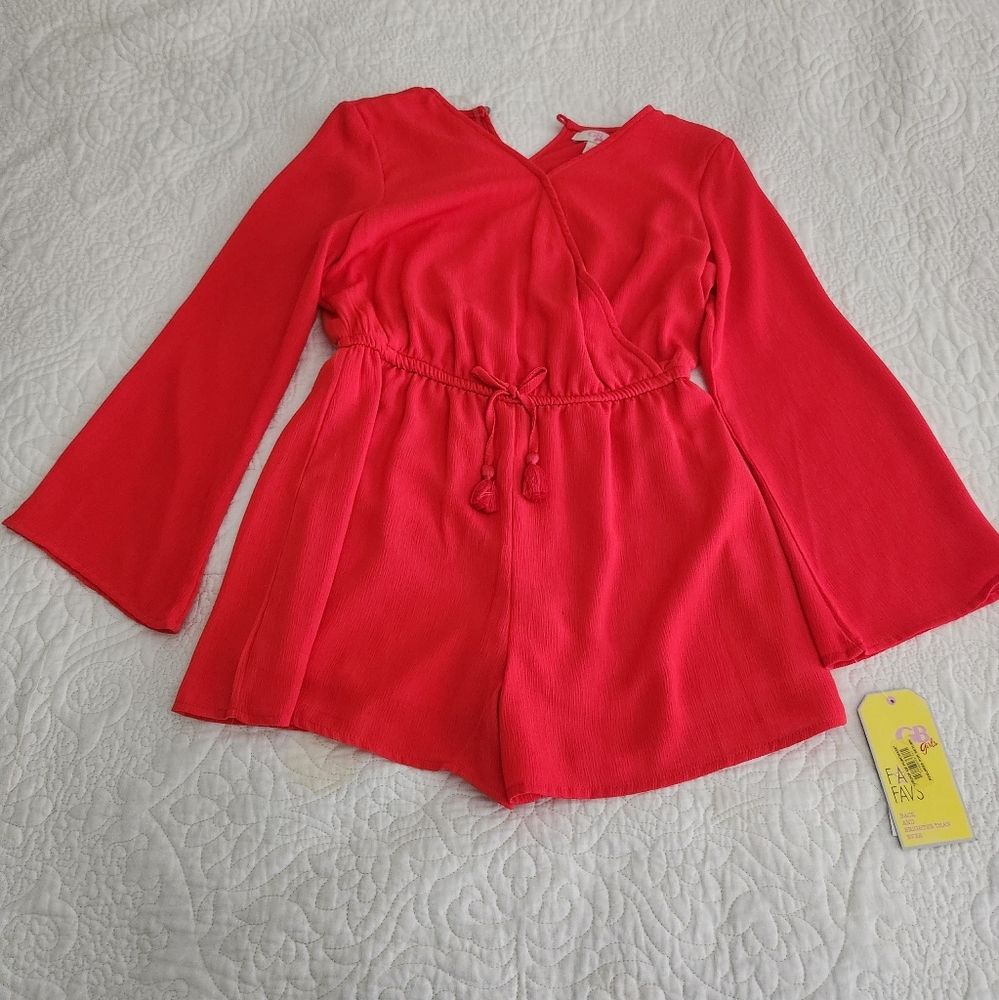 GB Girls Red Romper, size large, new with tags